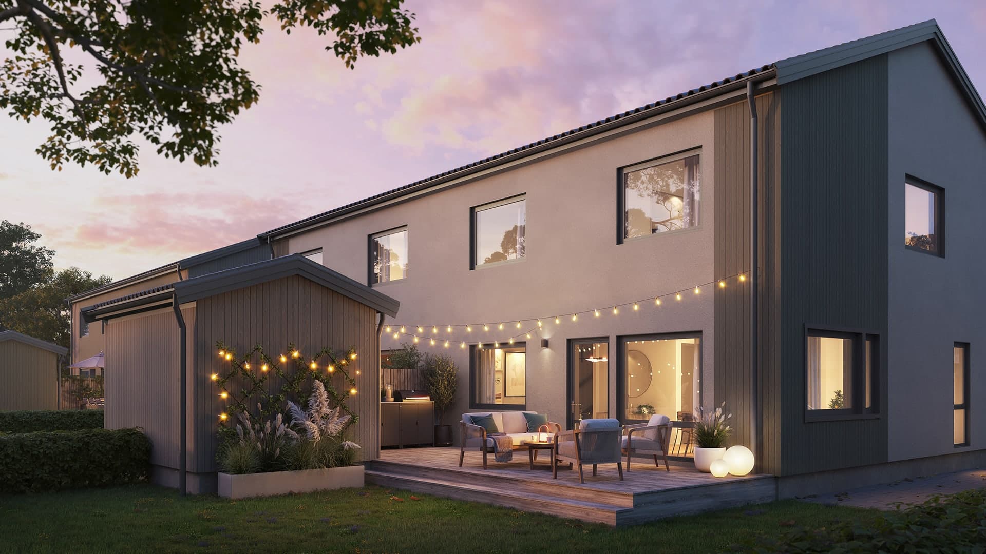 köksö och öppen altandörr