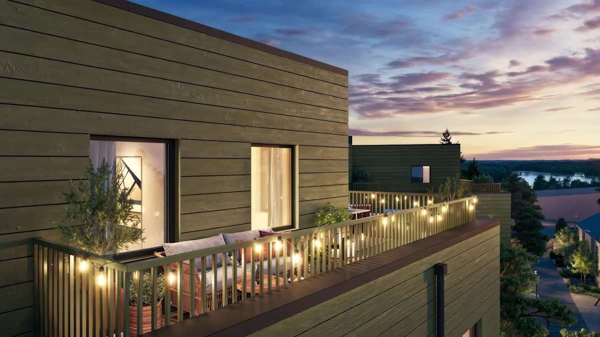 Takterrass med utsikt över Landvettersjön